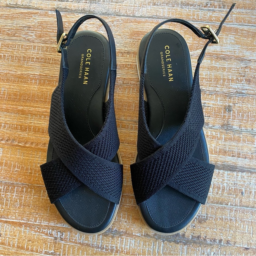 Cole Haan Grandseries Mikaela Stitchlite Sandals Blac… Gem